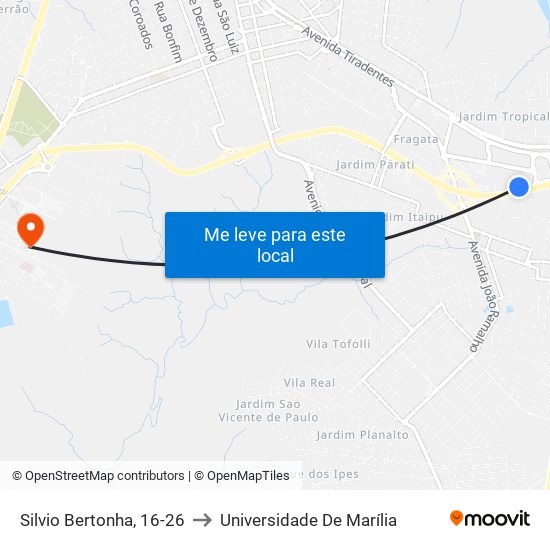 Silvio Bertonha, 16-26 to Universidade De Marília map