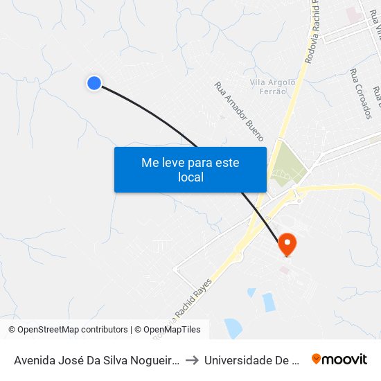 Avenida José Da Silva Nogueira Júnior to Universidade De Marília map