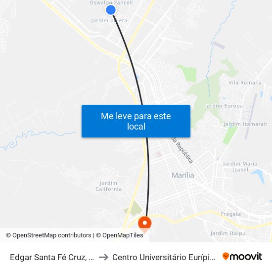 Edgar Santa Fé Cruz, 1046-1064 to Centro Universitário Eurípides De Marília map