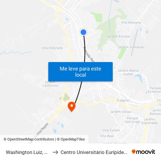 Washington Luiz, 738-788 to Centro Universitário Eurípides De Marília map