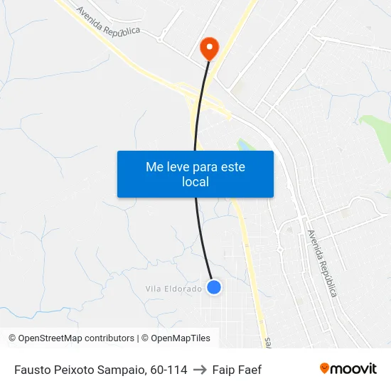 Fausto Peixoto Sampaio, 60-114 to Faip Faef map