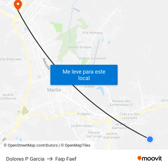 Dolores P Garcia to Faip Faef map