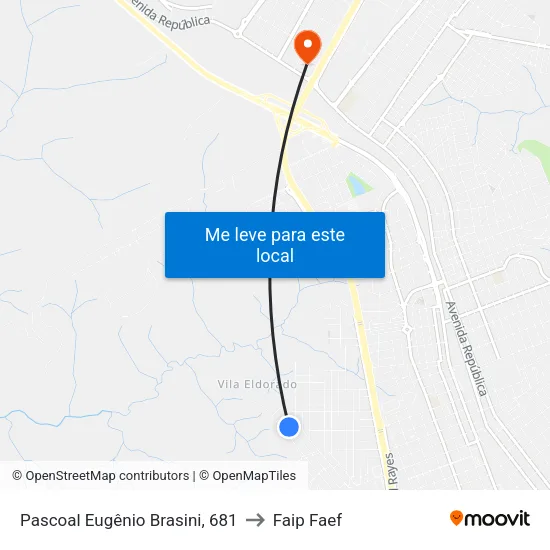 Pascoal Eugênio Brasini, 681 to Faip Faef map