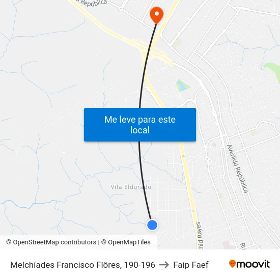 Melchíades Francisco Flôres, 190-196 to Faip Faef map