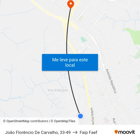 João Florêncio De Carvalho, 33-49 to Faip Faef map
