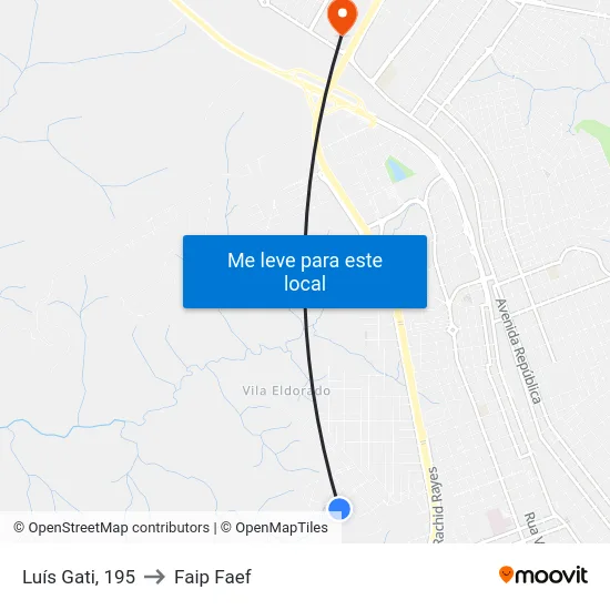 Luís Gati, 195 to Faip Faef map