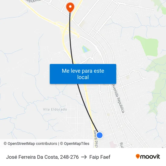 José Ferreira Da Costa, 248-276 to Faip Faef map