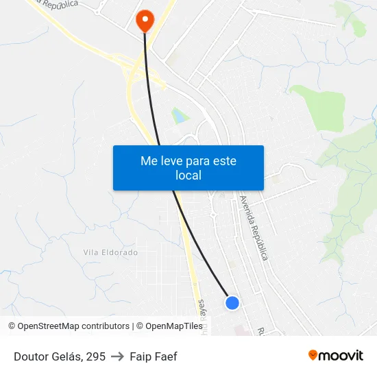 Doutor Gelás, 295 to Faip Faef map