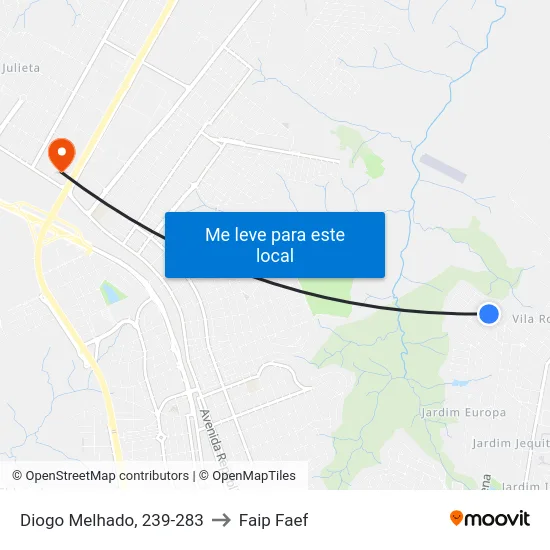 Diogo Melhado, 239-283 to Faip Faef map