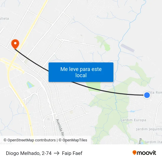 Diogo Melhado, 2-74 to Faip Faef map