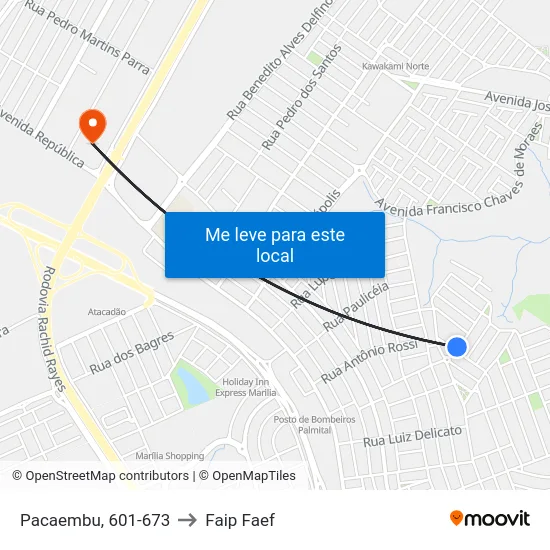 Pacaembu, 601-673 to Faip Faef map