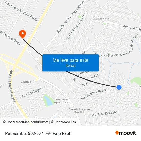 Pacaembu, 602-674 to Faip Faef map