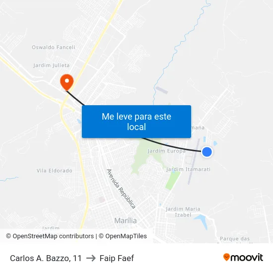 Carlos A. Bazzo, 11 to Faip Faef map