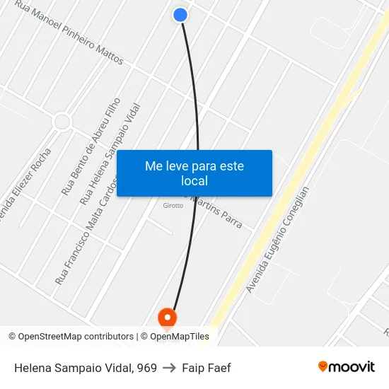 Helena Sampaio Vidal, 969 to Faip Faef map