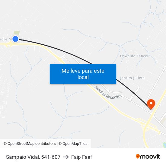 Sampaio Vidal, 541-607 to Faip Faef map