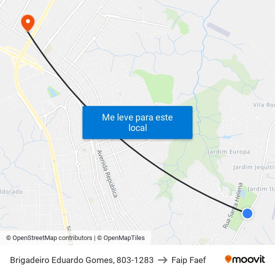 Brigadeiro Eduardo Gomes, 803-1283 to Faip Faef map