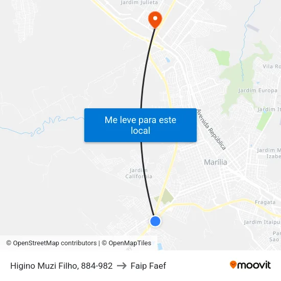 Higino Muzi Filho, 884-982 to Faip Faef map