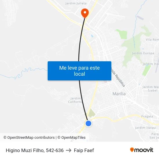 Higino Muzi Filho, 542-636 to Faip Faef map