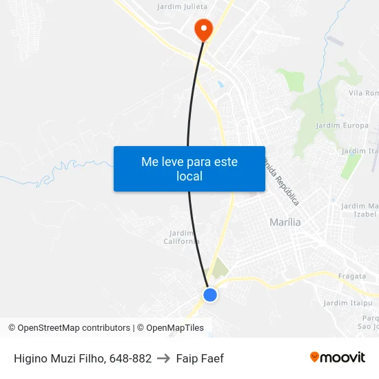 Higino Muzi Filho, 648-882 to Faip Faef map
