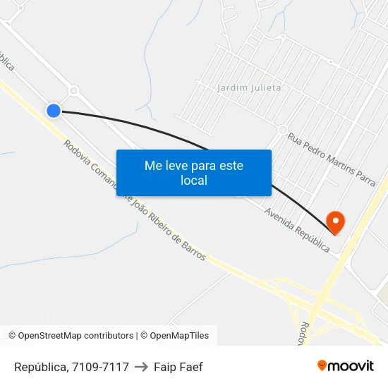 República, 7109-7117 to Faip Faef map