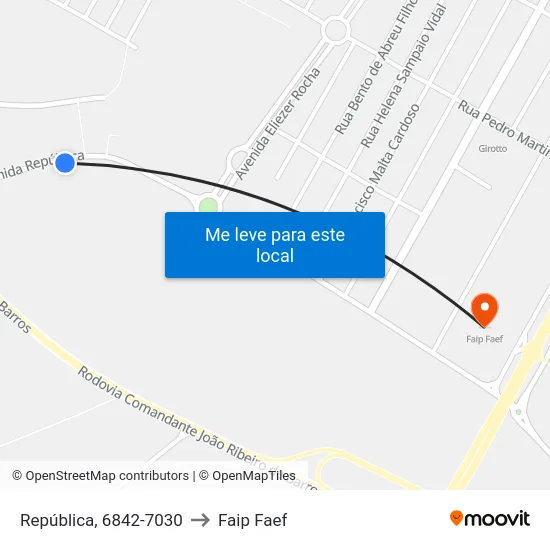 República, 6842-7030 to Faip Faef map