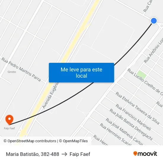 Maria Batistão, 382-488 to Faip Faef map