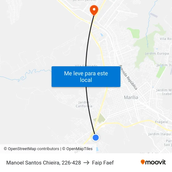 Manoel Santos Chieira, 226-428 to Faip Faef map