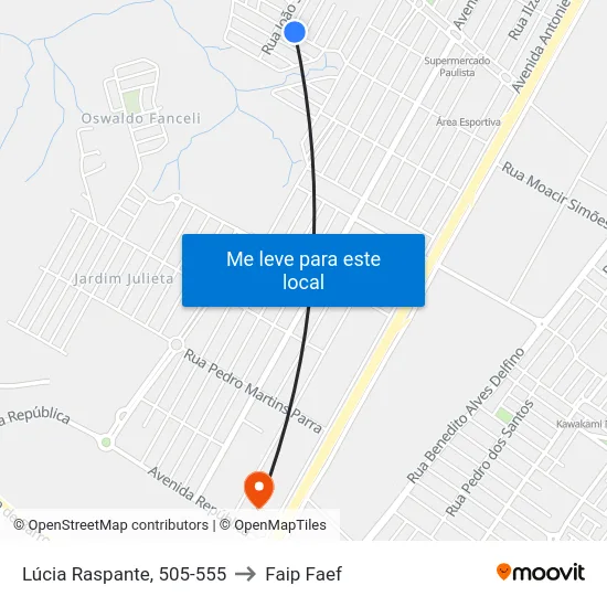 Lúcia Raspante, 505-555 to Faip Faef map