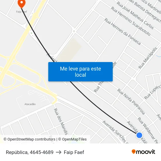 República, 4645-4689 to Faip Faef map