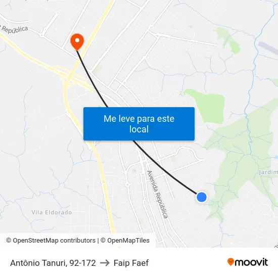 Antônio Tanuri, 92-172 to Faip Faef map