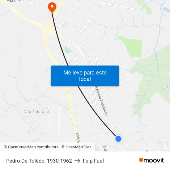 Pedro De Tolêdo, 1930-1962 to Faip Faef map