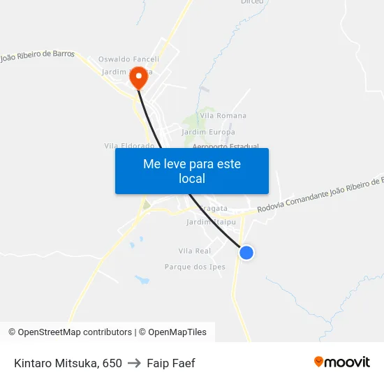 Kintaro Mitsuka, 650 to Faip Faef map