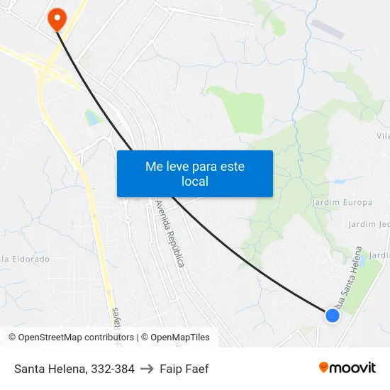 Santa Helena, 332-384 to Faip Faef map