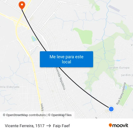 Vicente Ferreira, 1517 to Faip Faef map