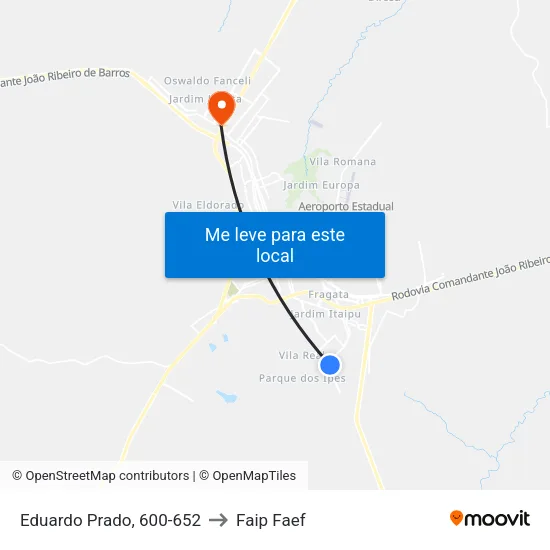 Eduardo Prado, 600-652 to Faip Faef map