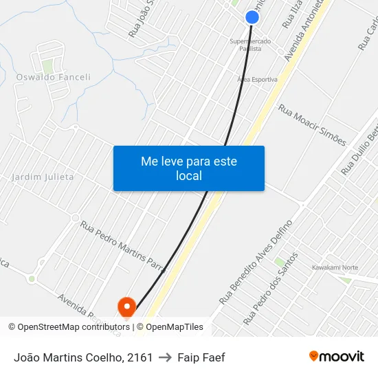 João Martins Coelho, 2161 to Faip Faef map