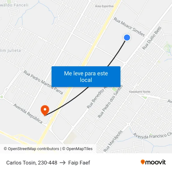 Carlos Tosin, 230-448 to Faip Faef map