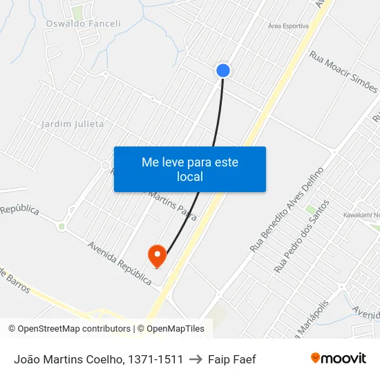 João Martins Coelho, 1371-1511 to Faip Faef map