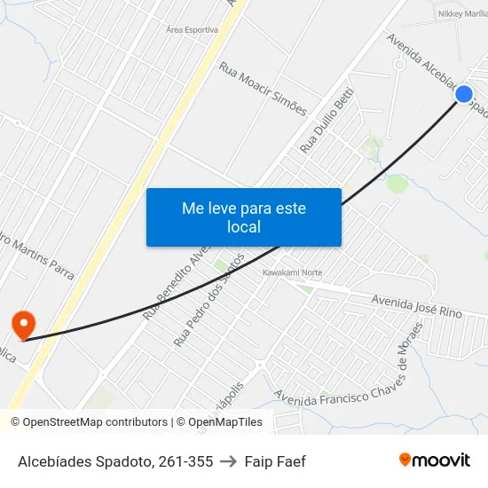 Alcebíades Spadoto, 261-355 to Faip Faef map