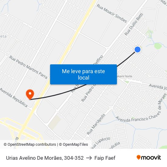 Urias Avelino De Morães, 304-352 to Faip Faef map