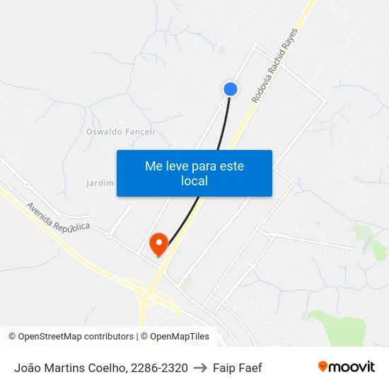 João Martins Coelho, 2286-2320 to Faip Faef map