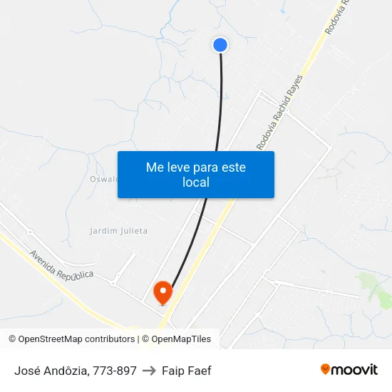 José Andôzia, 773-897 to Faip Faef map