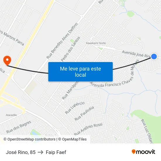 José Rino, 85 to Faip Faef map