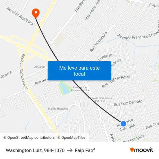 Washington Luiz, 984-1070 to Faip Faef map