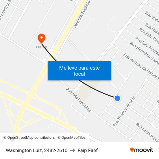 Washington Luiz, 2482-2610 to Faip Faef map