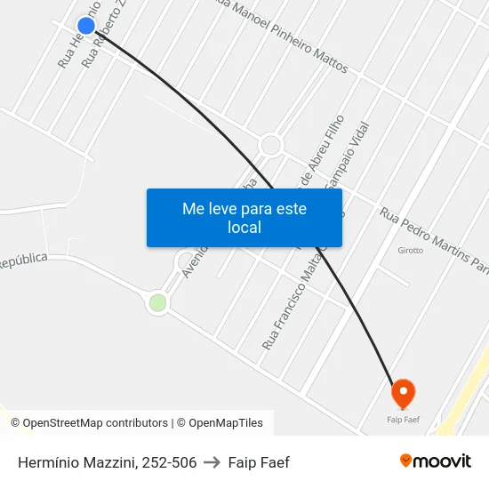 Hermínio Mazzini, 252-506 to Faip Faef map