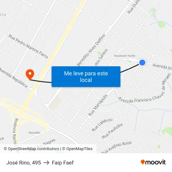 José Rino, 495 to Faip Faef map