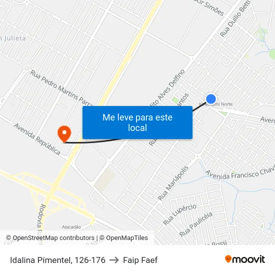 Idalina Pímentel, 126-176 to Faip Faef map