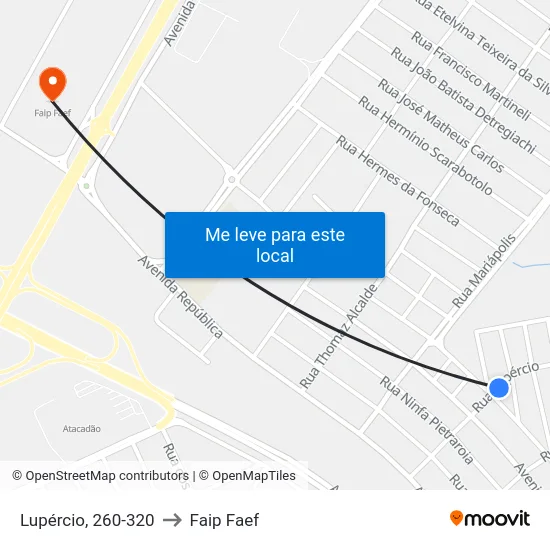 Lupércio, 260-320 to Faip Faef map