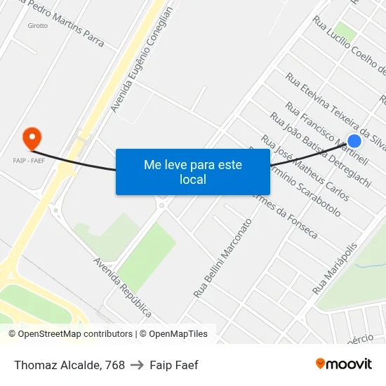 Thomaz Alcalde, 768 to Faip Faef map